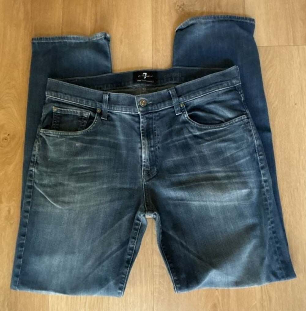 7 For All Mankind Carsen Luxe Performance Blue Denim Jeans